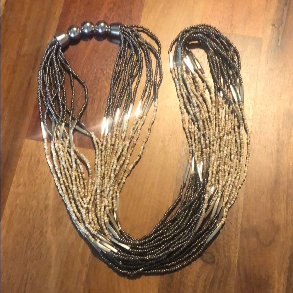 Beaded long necklace